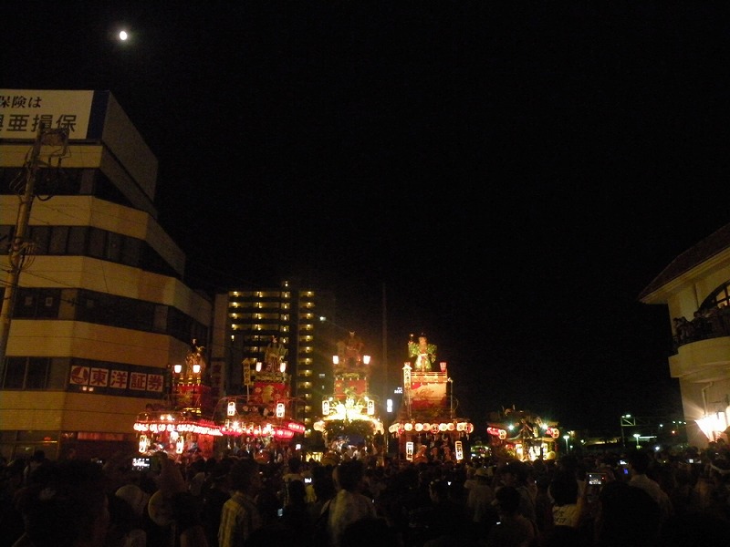 5台の山車・お船が集合